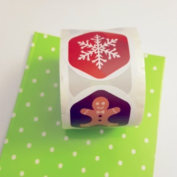 🎅🏼200 Holiday Stickers 5 Designs 1.5" inch - Picture 3 of 8